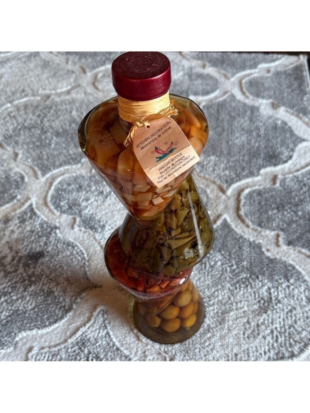 Stone Mountain Accessories Multicolor Decorative Glass Bottle